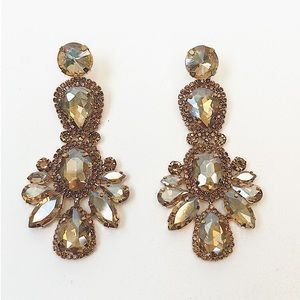 Gold Rhinestone Earrings